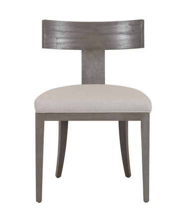 Modrest Fabien - Mid-Century Modern Beige Linen + Grey Wash Dining Chair (Set of 2) / VGRH-RHS-98535-GRY