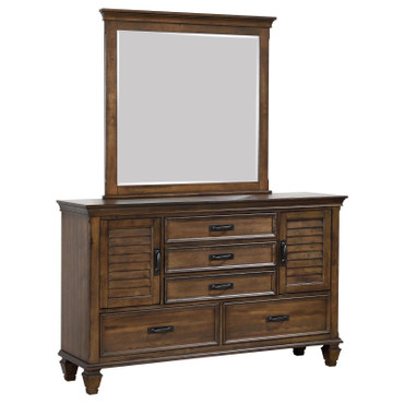 Franco 5-drawer Dresser with Mirror Burnished Oak / CS-200973M