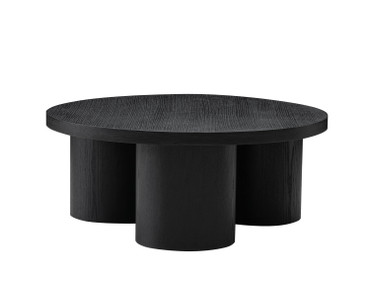 Modrest Babson - Modern Black Oak Round Coffee Table / VGMF-V7152-BLK