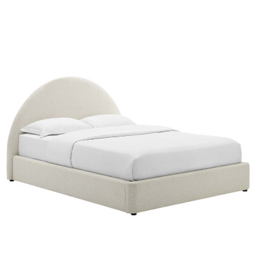 Resort Upholstered Fabric Arched Round Queen Platform Bed / MOD-7132