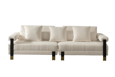 Divani Casa Stratford - Modern Off-White Fabric 4-Seater Sofa / VGHM-XF530-4SOFA-IVY