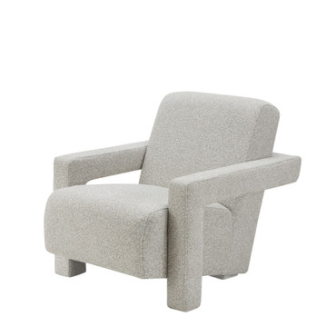 Modrest Wylie - Modern Light Grey-Beige Fabric Accent Chair / VGMY-2543-2-GRY-42