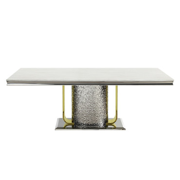 Fadri Dining Table W/Engineering Stone Top & Pedestal Base / DN01952