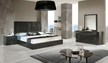 Queen Modrest Ari Italian Modern Grey Bedroom Set / VGACARI-SET-Q