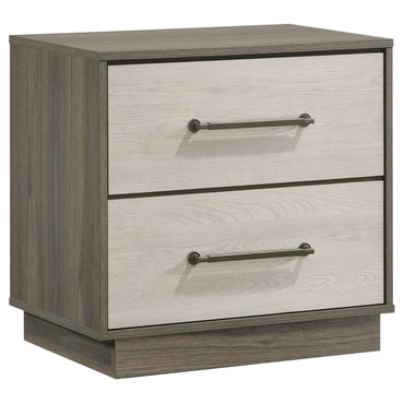 Fenwick 2-drawer Nightstand Bedside Table Grey Oak / CS-224982