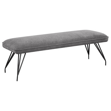 Dodson Fabric Upholstered Dining Bench Grey / CS-108487