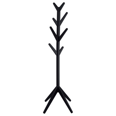 Margaret Solid Wood Coat Rack Clothing Hanger Black / CS-983272