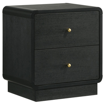 Cavelle 2-drawer Nightstand Bedside Table Black / CS-223662