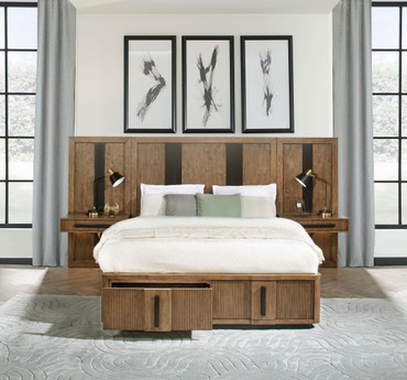 Terrace California King Wall Panel Storage Bed Ash Brown / CS-224900KW-S3P