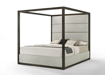 Eastern King Modrest Manhattan - Contemporary Canopy Cherry Bed / VGMA-BR-127-BED-CRY-EK