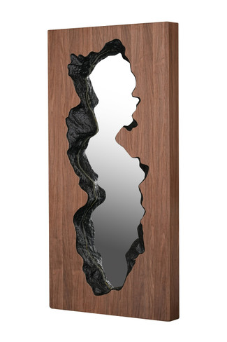 Modrest Timber - Modern Walnut Leaning Floor Mirror / VGRY-RY-1237