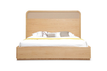 Eastern King Modrest Gavin - Modern Natural Ash + Rattan Bed / VGVC-BD2411-BED-NAT-EK