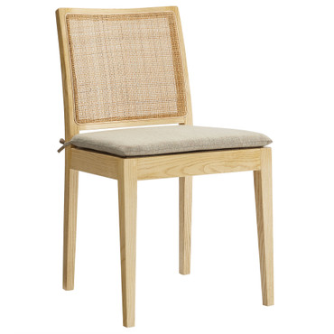 Ovard Wood and Rattan Dining Chair / EEI-7288