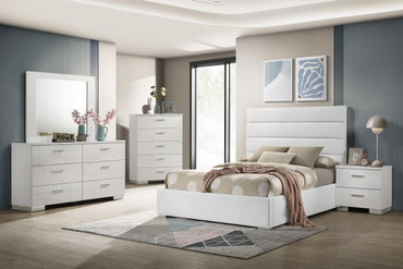 Felicity 5-piece Full Bedroom Set White High Gloss / CS-203511F-S5
