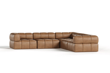 Divani Casa Everest - Modern Brown Leather Modular Sectional Sofa-5-Piece Sectional / VGOD-ZW-23118-MOD-5-Piece Sectional