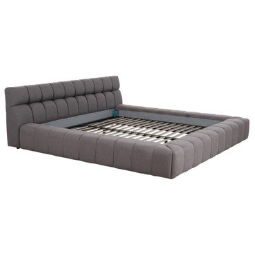 Eastern King Divani Casa Tyree - Modern Tufted Grey Fabric Bed / VGOD-DY-22116-GRY-EK