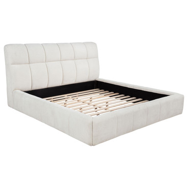 Nollet 48-inch Upholstered California King Platform Bed Cream / CS-315917CRMKW