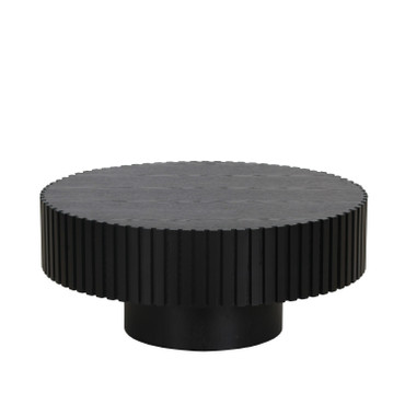 Modrest Pierre - Modern Black Ash Round Coffee Table Set / VGDW-DW4023-SET-BLK