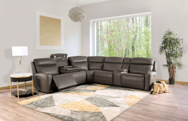 EDMONDUS Power Sectional, Dark Gray / CM9923GY-SECT-PM