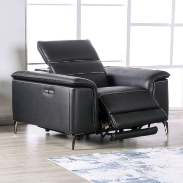 ASCONA Power Recliner, Black / CM9927BK-CH-PM