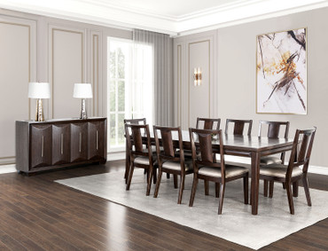 HINWITZ 9 Pc. Dining Table Set / FM3399WH-T-9PC