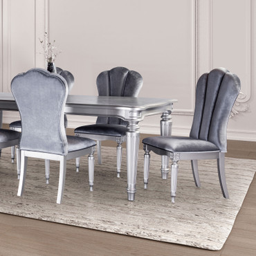 HANNORIA Dining Table, Silver / FM3416SV-T