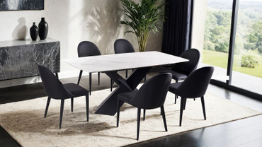 LENVIK 7 Pc. Dining Table Set / FM3700BK-T-7PC