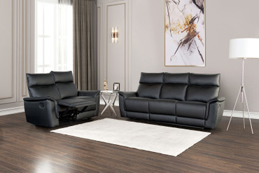 BIENNE Sofa + Loveseat / FM69002BK-M-2PC