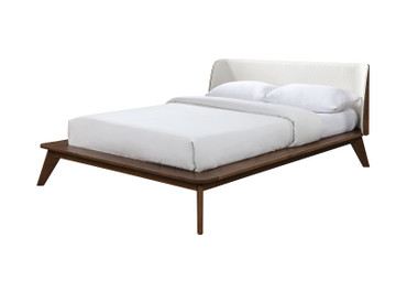 LENZBURG Queen Bed, Walnut/Beige / FM7223WN-Q-BED