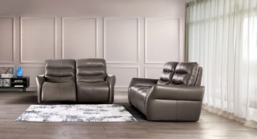 GRANUCCI Power Sofa + Loveseat / FM90007GY-PM-2PC