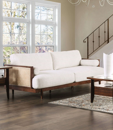 ALESUND Sofa, Beige/Walnut / CM9982-SF