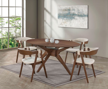 EBIKON Oval Dining Table, Walnut / FM3211WN-T-TABLE