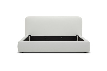 Queen Modrest Liam - Modern Ivory Fabric Upholstered Bed / VGKK-KF.B2007-IVY-Q