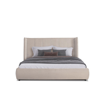 Eastern King Modrest Emilia - Modern Beige Velvet Bed / VGKN-N5070-BGE-EK