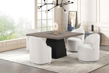 Broager 5 Pc. Square Table Set / FM3331DB-ST-5PC-01WH