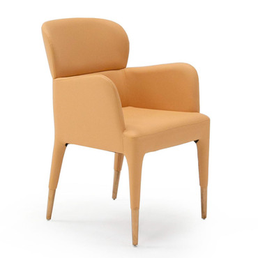 Ogden - Modern Peach & Rosegold Dining Armchair / VGCS-ACH-17193