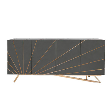 Katzu- Modern Grey and Rose Gold Buffet / VGVC-G2127-GRY