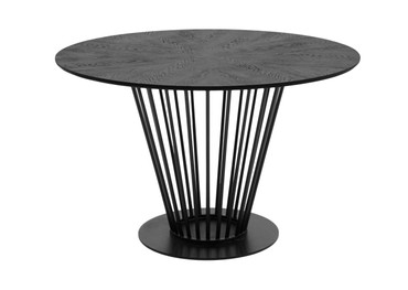 Conroy - Modern Black Round Dining Table / VGFH-0259917-BB-BLK-DT
