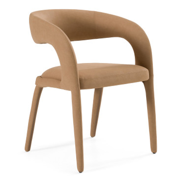 Faerron - Modern Tan Leatherette Dining Chair / VGEUMC-7182CH-TAN