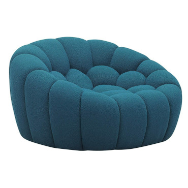 Yolonda - Modern Curved Dark Teal Fabric Chair / VGEV2126C-CHR-C-15