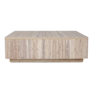 Roma - Modern Faux Travertine Square Coffee Table / VGAN-ROMA-SQR-CT