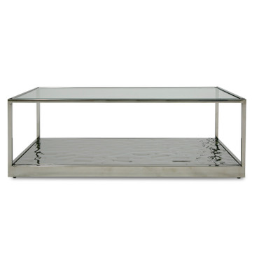 Braxton - Contemporary Clear Wave Glass Coffee Table / VGGMCT-1676-CT