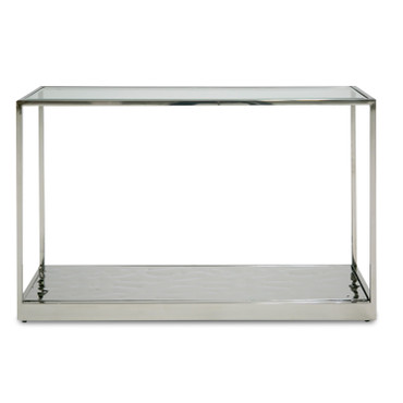 Braxton - Contemporary Clear Wave Glass Console Table / VGGMST-1676-CON