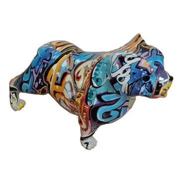 Graffiti French Bulldog Modern Multi-Color Sculpture / VGTH-235352