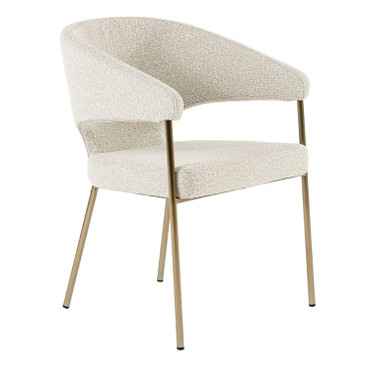 Claudine - Modern Light Grey Fabric & Antique Brass Dining Chair / VGGAGA-6214CH-1-LTGRY-4