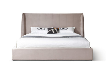 Eastern King Modrest Roma - Modern Taupe Microfiber Upholstered Bed / VGVCBD2305-TPE-EK