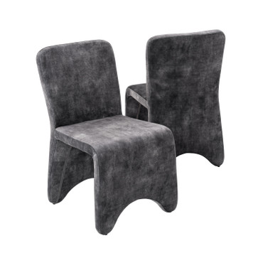 Ditka - Modern Grey Velvet Dining Chair (Set of 2) / VGEUMC-7510CH-DECENT-032