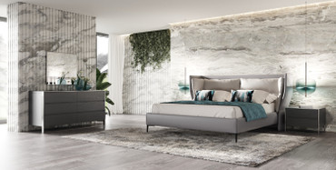 Eastern King Modrest Jolene - Modern Grey Bedroom Set / VGBBMA2013-SET-EK