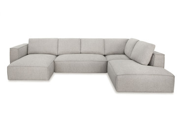 Lulu - Modern Light Grey Fabric Modular Sectional Sofa w/ Left Facing Chaise / VGSX-F22053-LAF-464