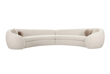 Kilmer Modern Off-White Curved Fabric Sectional Sofa / VGOD-ZW-22017-OFFWHT